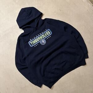 Navy Blue NBA Minnesota Timberwolves Basketball Hoodie Size XL